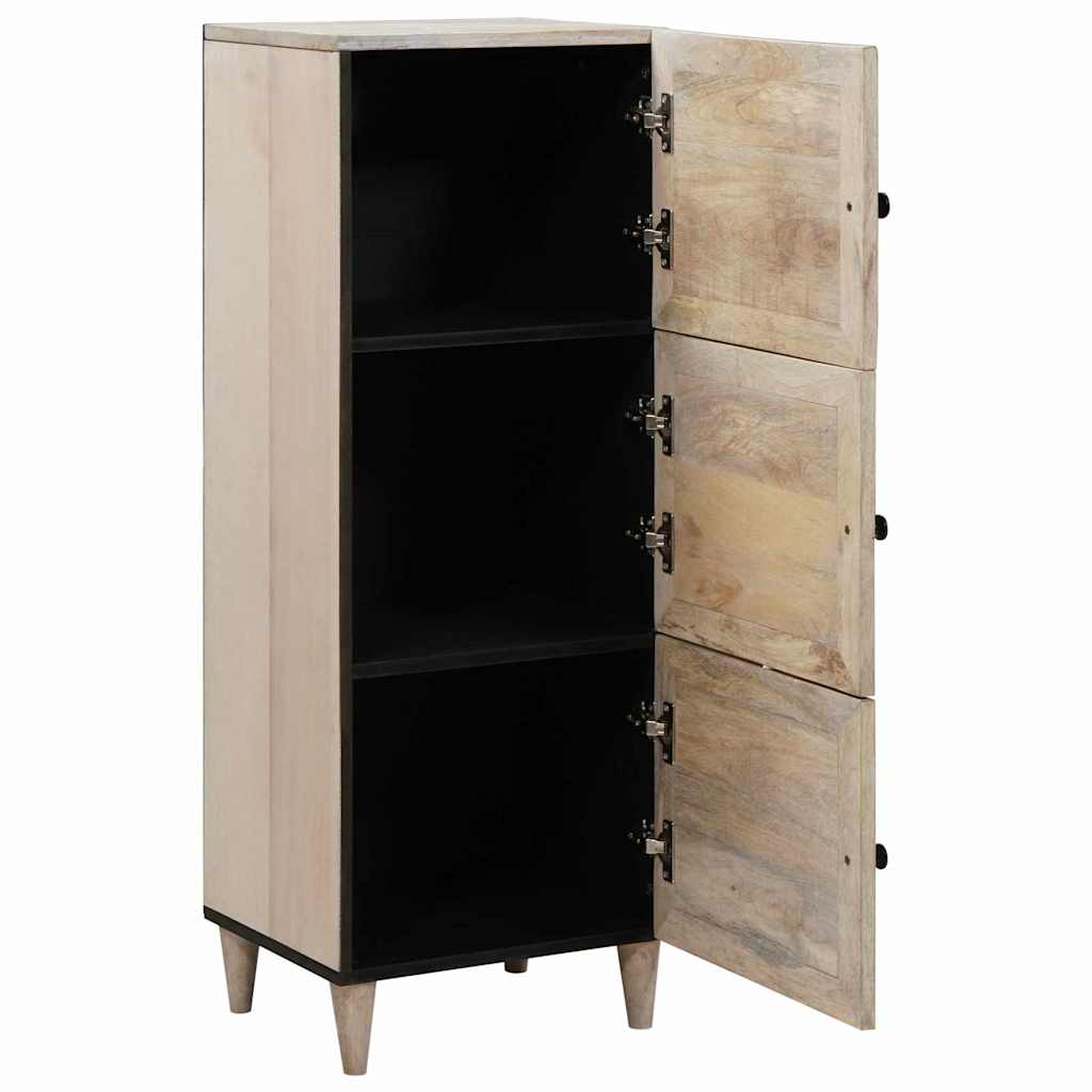 Highboard met plank Wit 40 x 33 x 110 cm massief mangohout