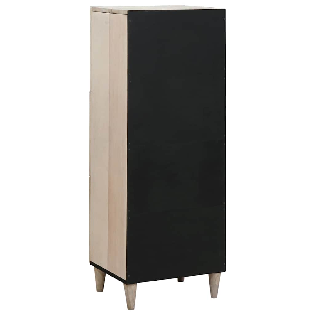 Highboard met plank Wit 40 x 33 x 110 cm massief mangohout