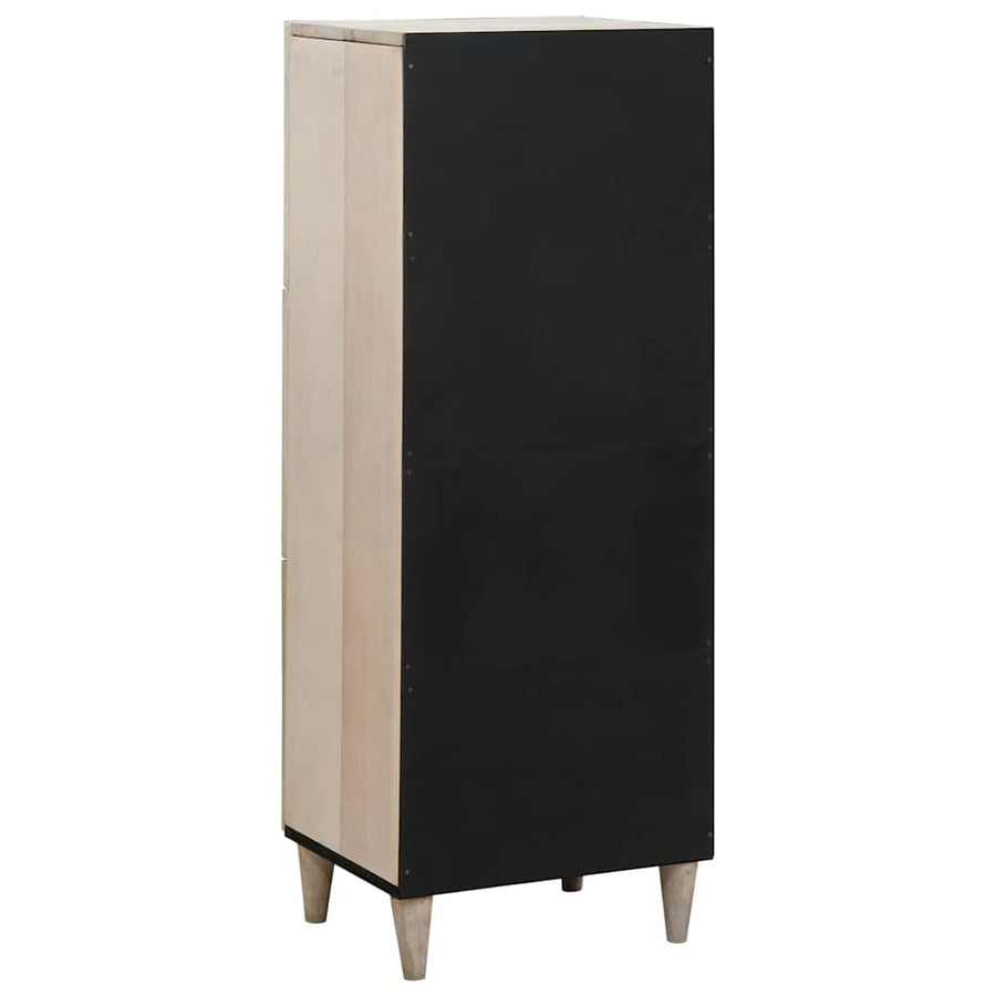 Highboard met plank Wit 40 x 33 x 110 cm massief mangohout