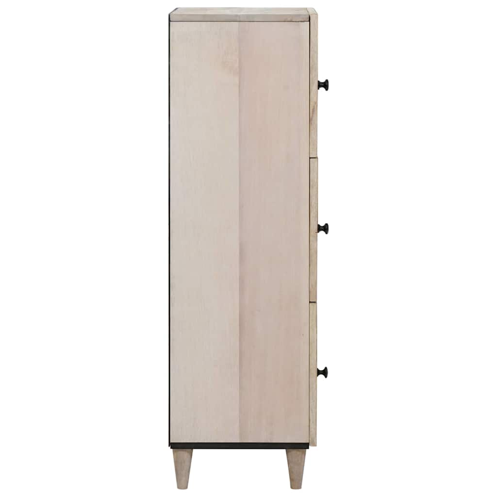Highboard met plank Wit 40 x 33 x 110 cm massief mangohout