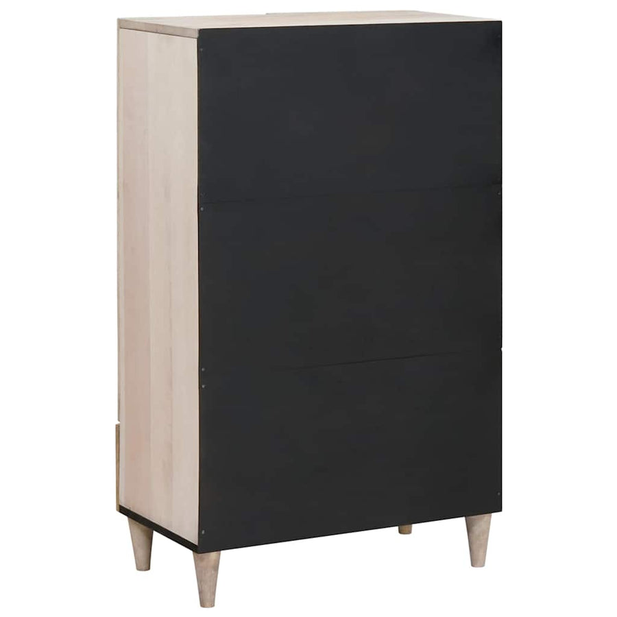 Highboard met lade Wit 60 x 33 x 100 cm massief mangohout