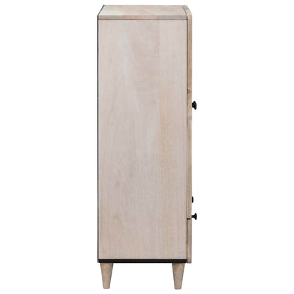 Highboard met lade Wit 60 x 33 x 100 cm massief mangohout