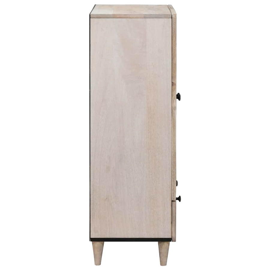 Highboard met lade Wit 60 x 33 x 100 cm massief mangohout