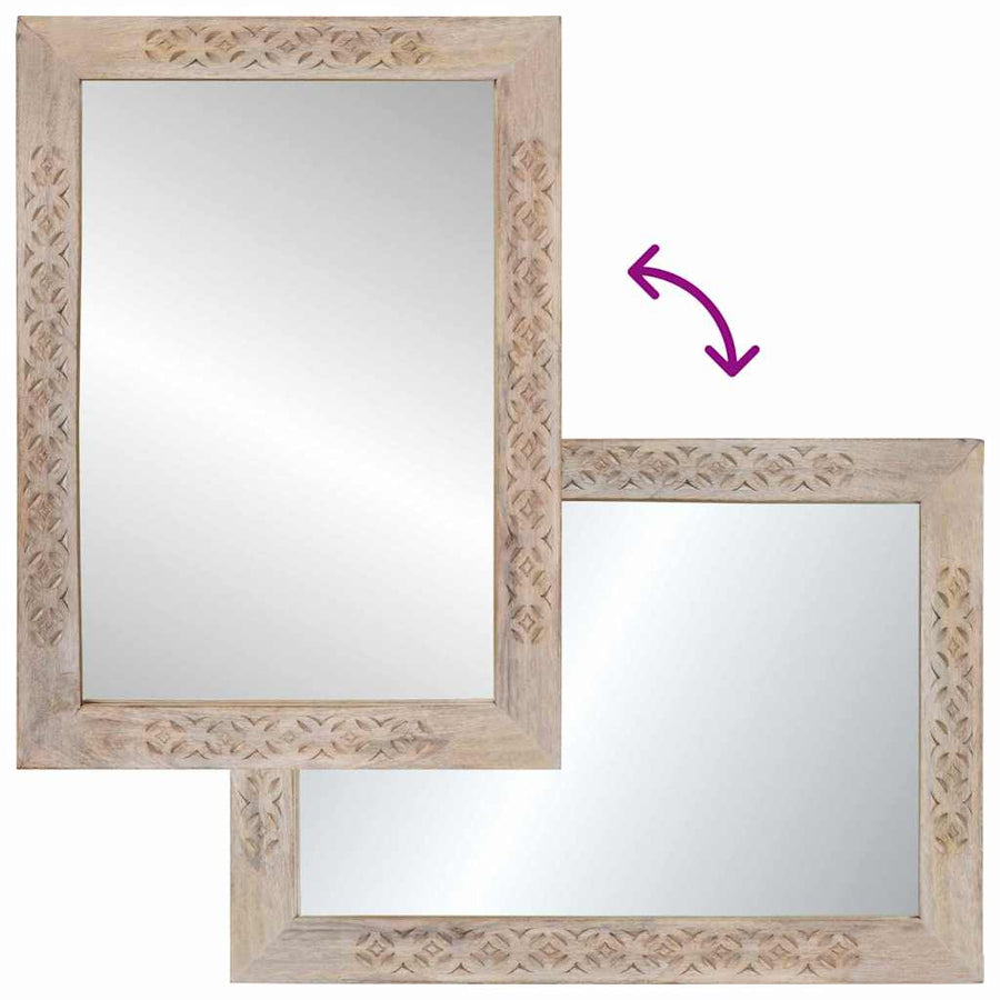 Badkamer Spiegel met spiegel Wit 70 x 50 x 2,5 cm