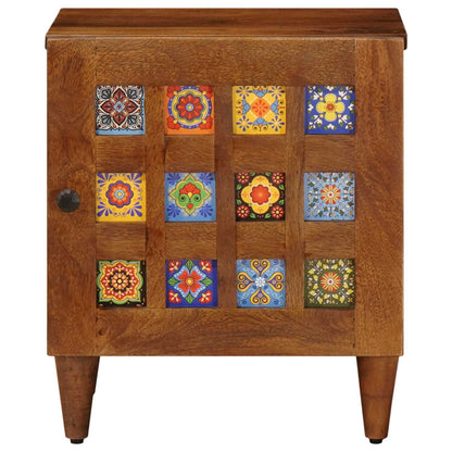 Nachtkastje Bruin 40 X 33,5 X 46 Cm Massief Mango Hout