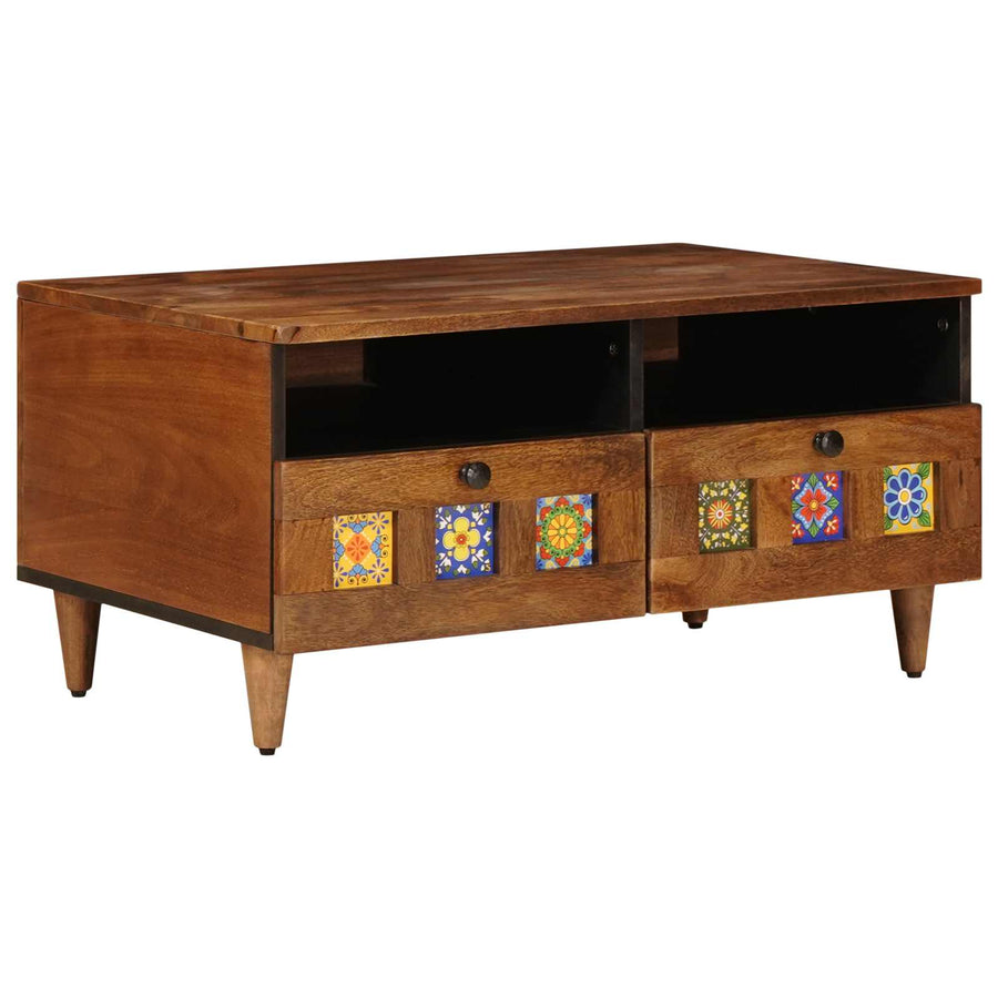 Tv-Kast 70 X 33,5 X 46 Cm Massief Mango Hout
