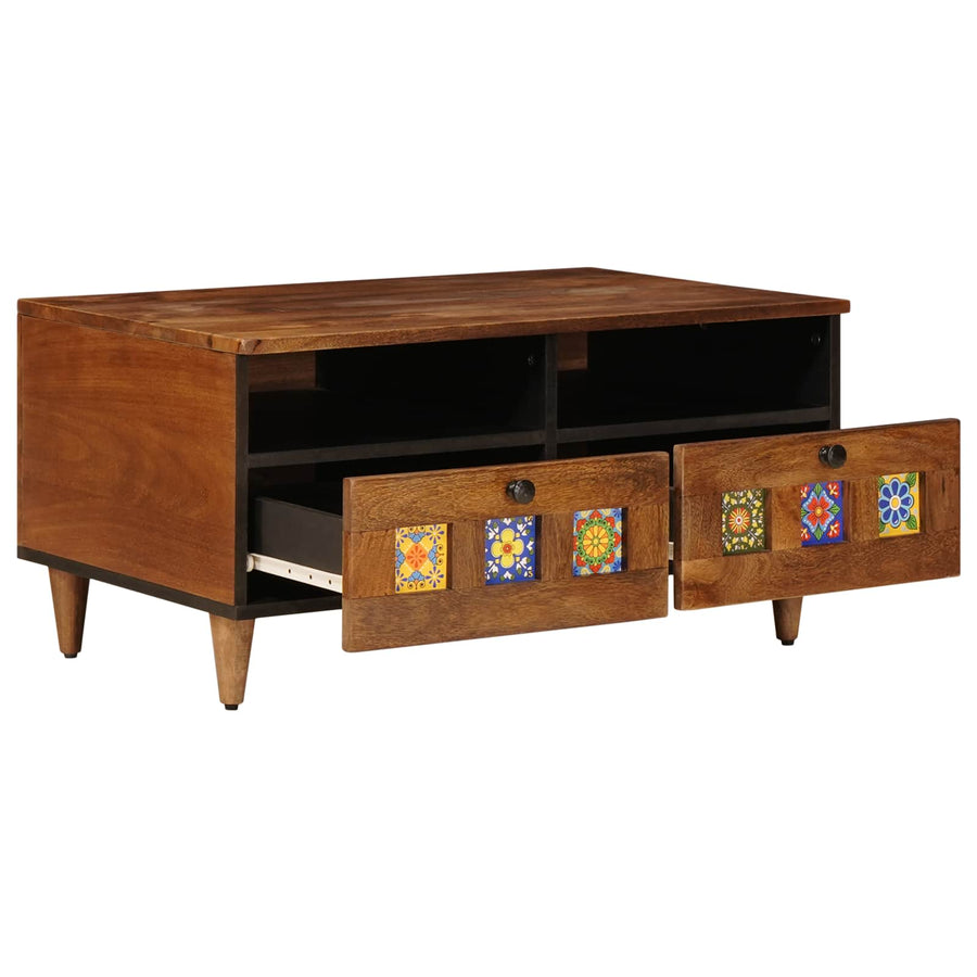 Tv-Kast 70 X 33,5 X 46 Cm Massief Mango Hout