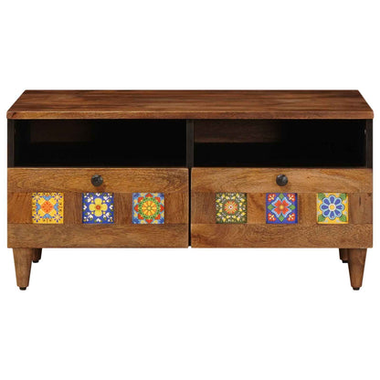 Tv-Kast 70 X 33,5 X 46 Cm Massief Mango Hout