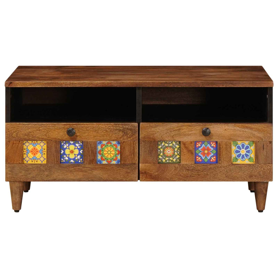 Tv-Kast 70 X 33,5 X 46 Cm Massief Mango Hout
