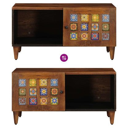 Salontafel Bruin 80 X 50 X 40 Cm Massief Mango Hout