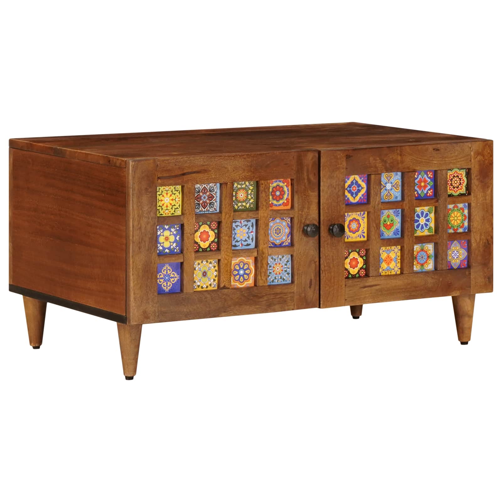 Salontafel Bruin 80 X 50 X 40 Cm Massief Mango Hout