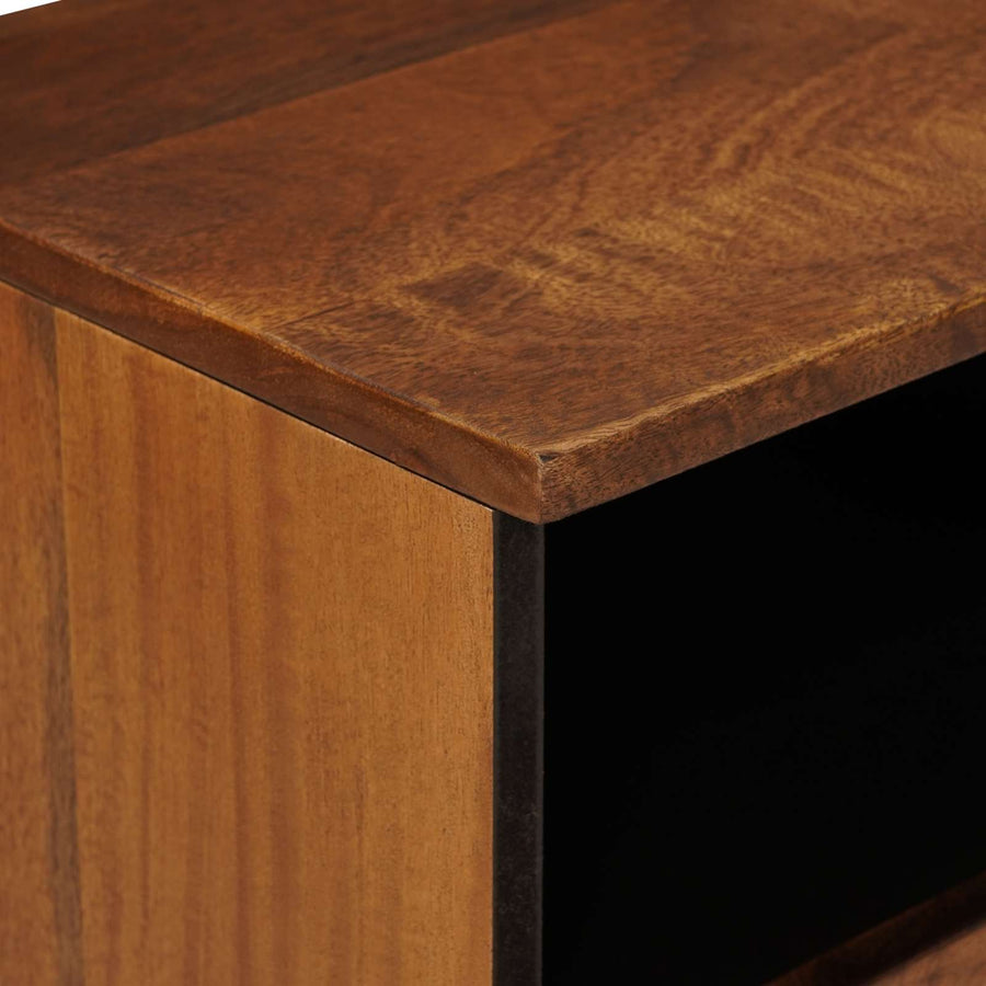 Nachtkastje Met Lade Bruin 40 X 33 X 46 Cm Massief Mango Hout 1