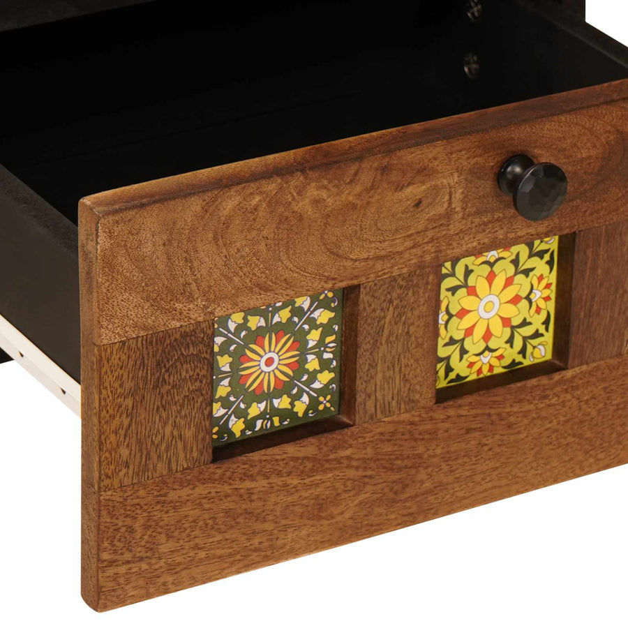 Nachtkastje 2 Pcs Bruin 40 X 33 X 46 Cm Massief Mango Hout