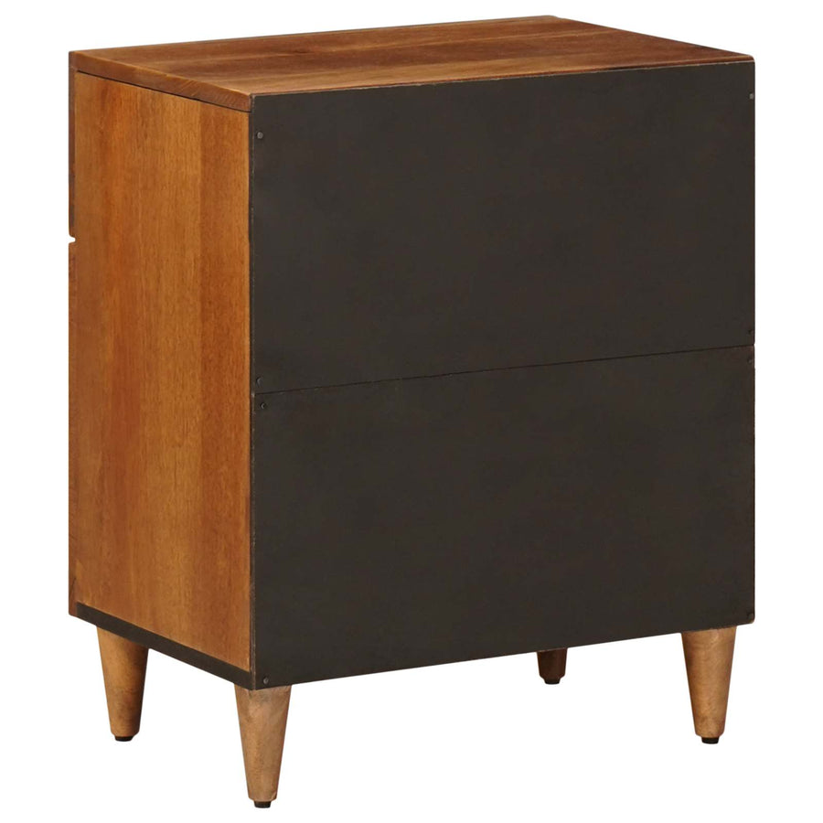 Nachtkastje Met Lade Bruin 50 X 33 X 60 Cm Massief Mango Hout
