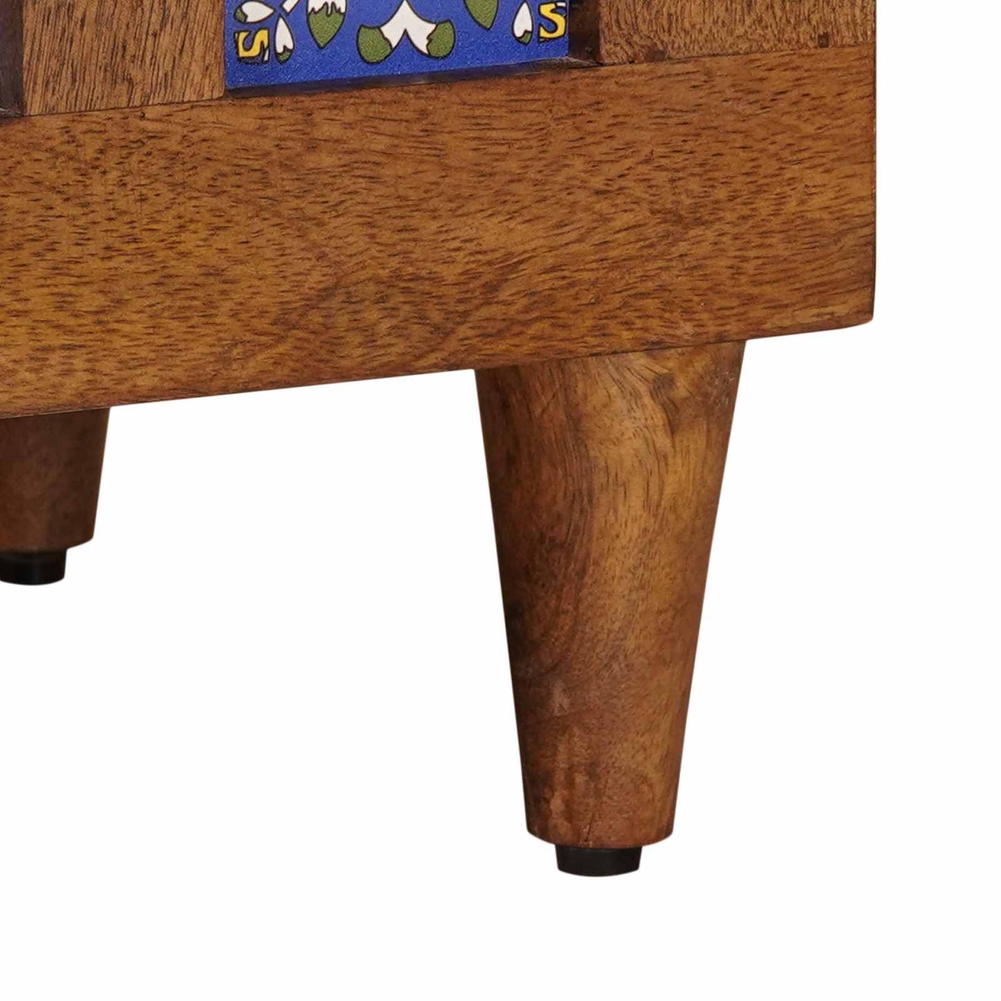 Nachtkastje Met Lade Bruin 50 X 33 X 60 Cm Massief Mango Hout