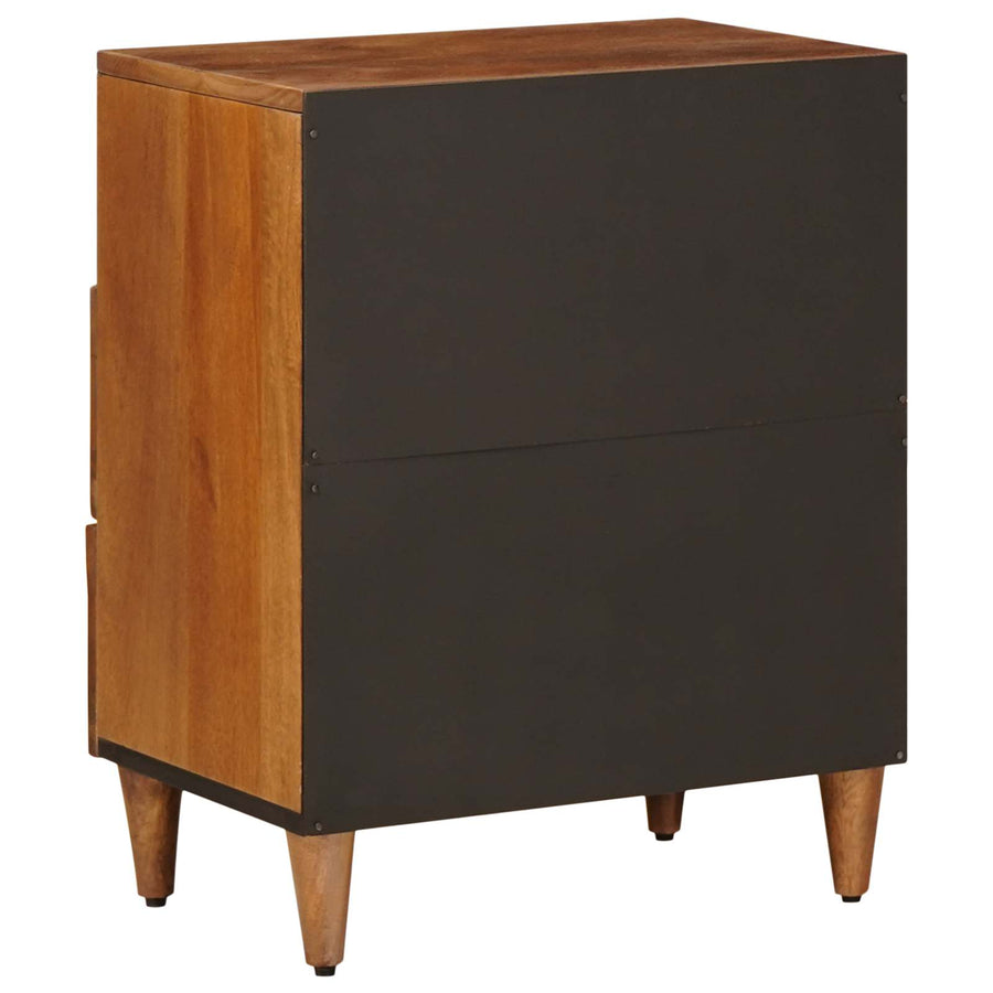 Nachtkastje Met Lade Bruin 50 X 33 X 60 Cm Massief Mango Hout