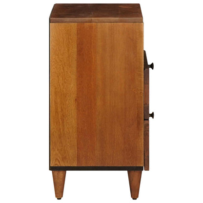 Nachtkastje Met Lade Bruin 50 X 33 X 60 Cm Massief Mango Hout