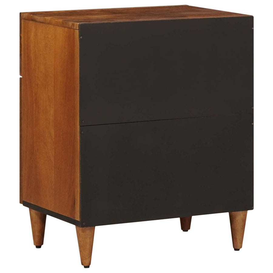 Nachtkastje Met Lade Bruin 50 X 33 X 60 Cm Massief Mango Hout