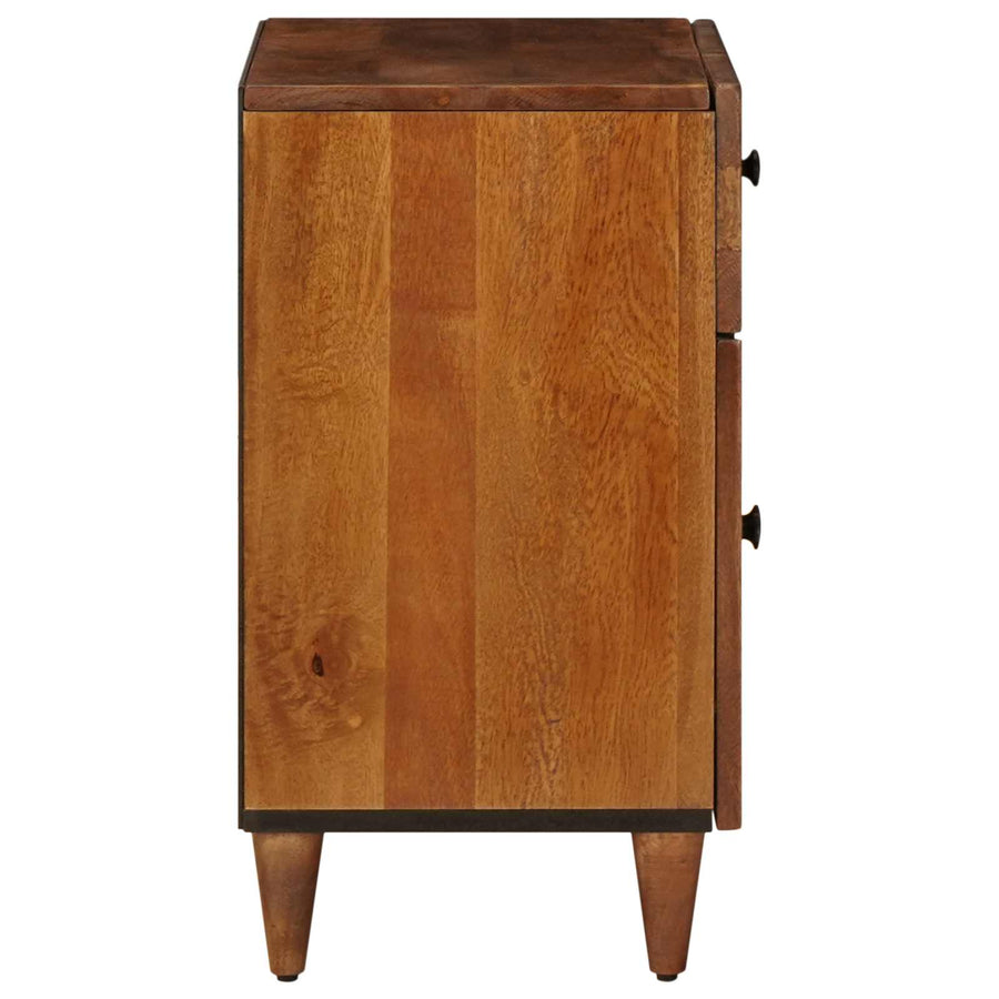 Nachtkastje Met Lade Bruin 50 X 33 X 60 Cm Massief Mango Hout