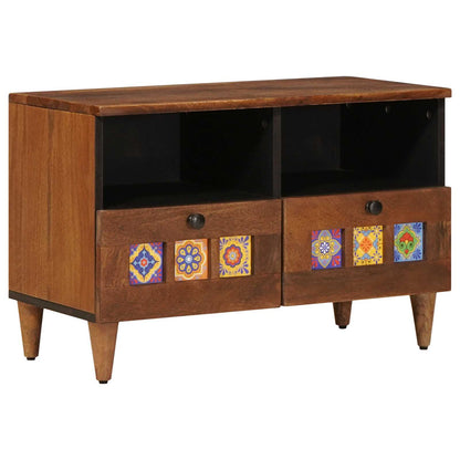 Salontafel Met Lade Bruin 80 X 54 X 40 Cm Massief Mango Hout