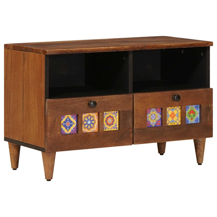 Salontafel Met Lade Bruin 80 X 54 X 40 Cm Massief Mango Hout