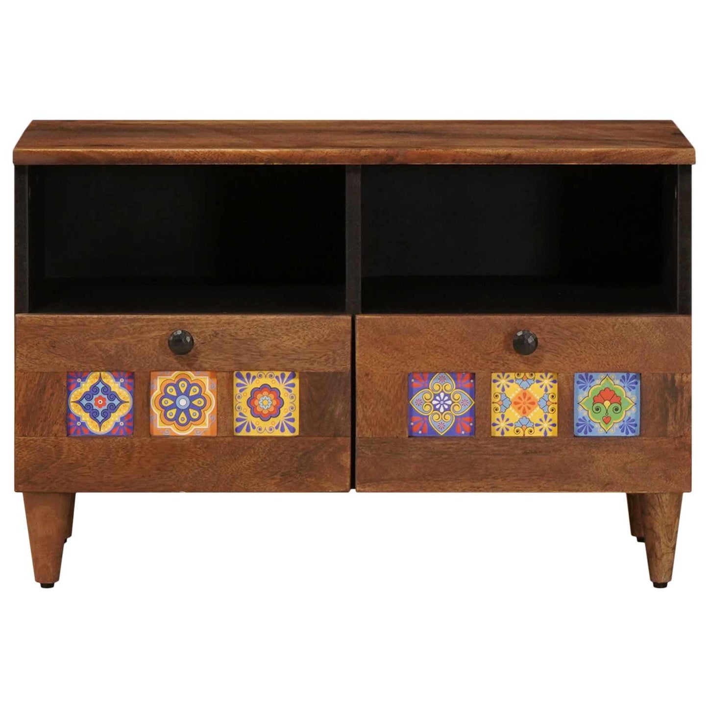 Salontafel Met Lade Bruin 80 X 54 X 40 Cm Massief Mango Hout