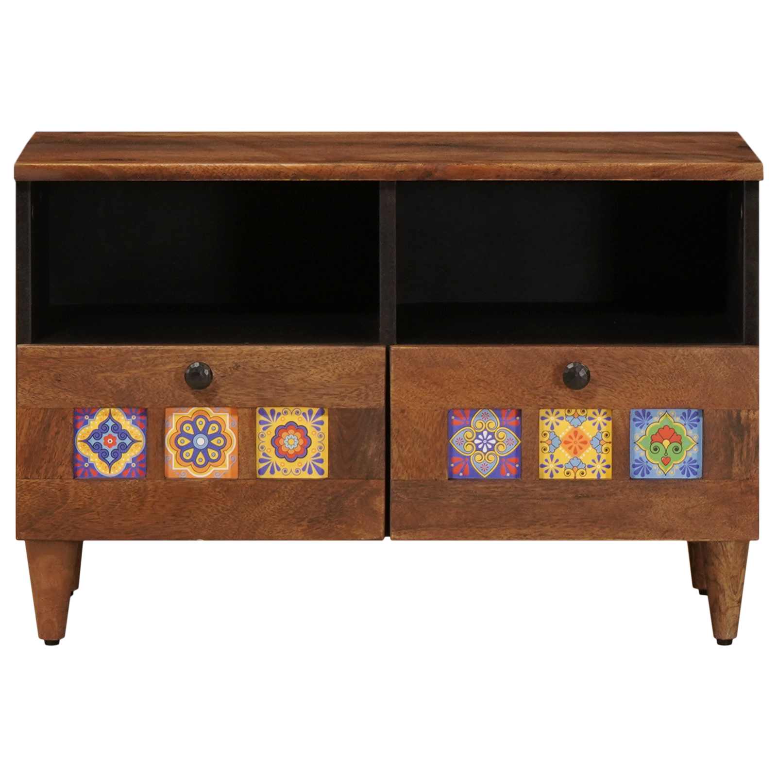 Salontafel Met Lade Bruin 80 X 54 X 40 Cm Massief Mango Hout