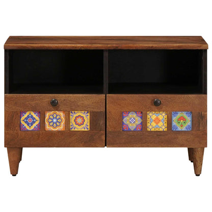 Salontafel Met Lade Bruin 80 X 54 X 40 Cm Massief Mango Hout