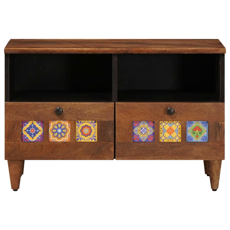 Salontafel Met Lade Bruin 80 X 54 X 40 Cm Massief Mango Hout