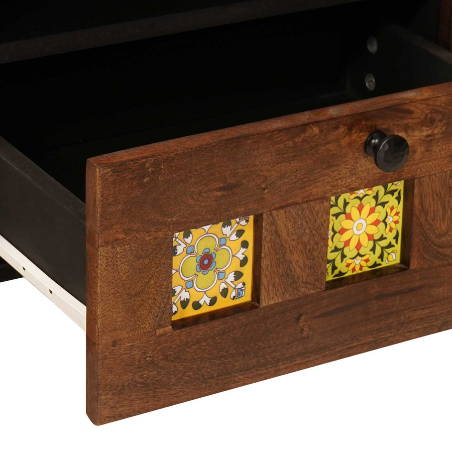 Tv-Kast 105 X 33,5 X 46 Cm Massief Mango Hout