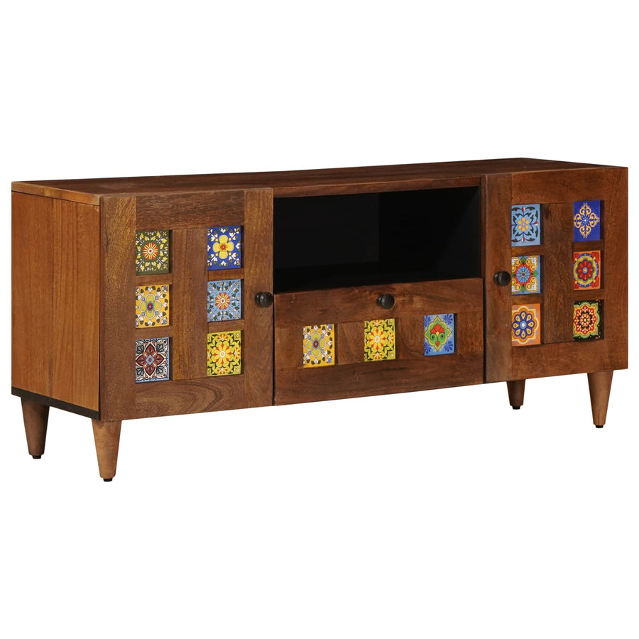 Tv-Kast 105 X 33,5 X 46 Cm Massief Mango Hout