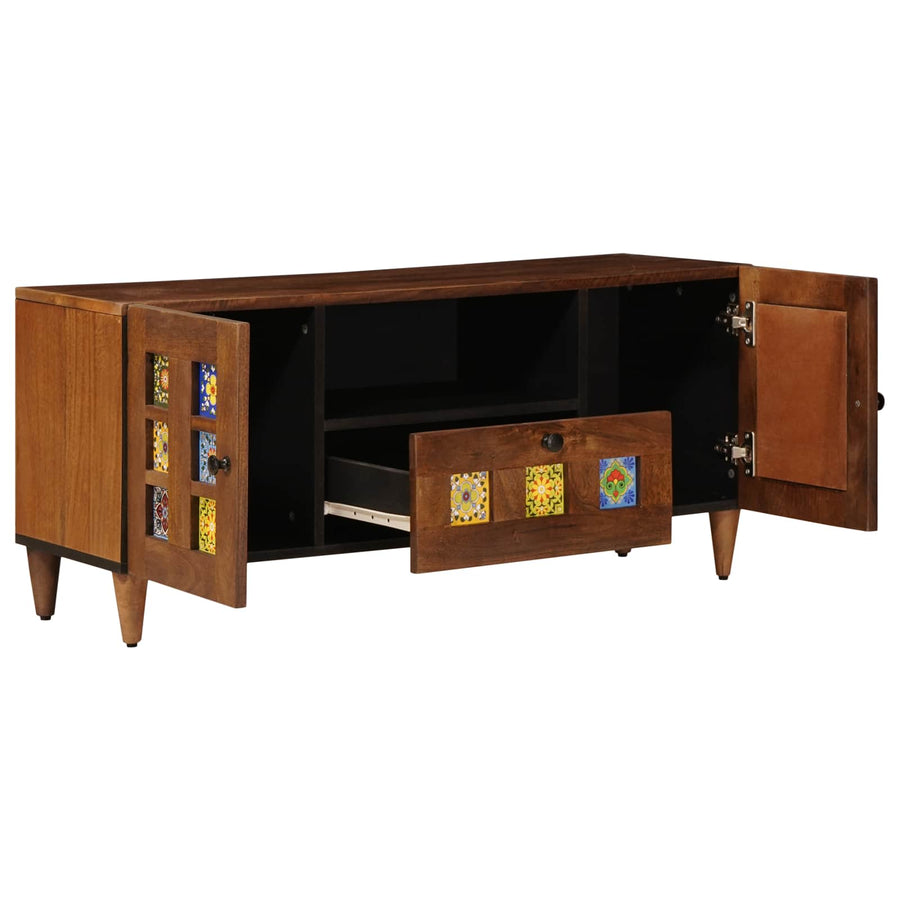 Tv-Kast 105 X 33,5 X 46 Cm Massief Mango Hout