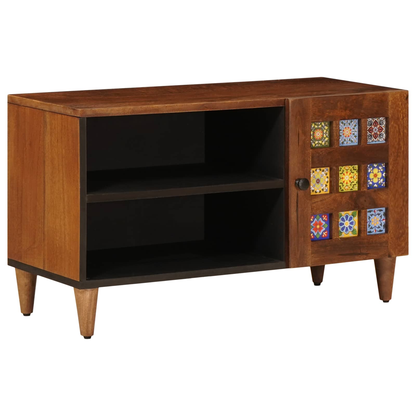 Tv-Kast 80 X 31,5 X 46 Cm Massief Mango Hout