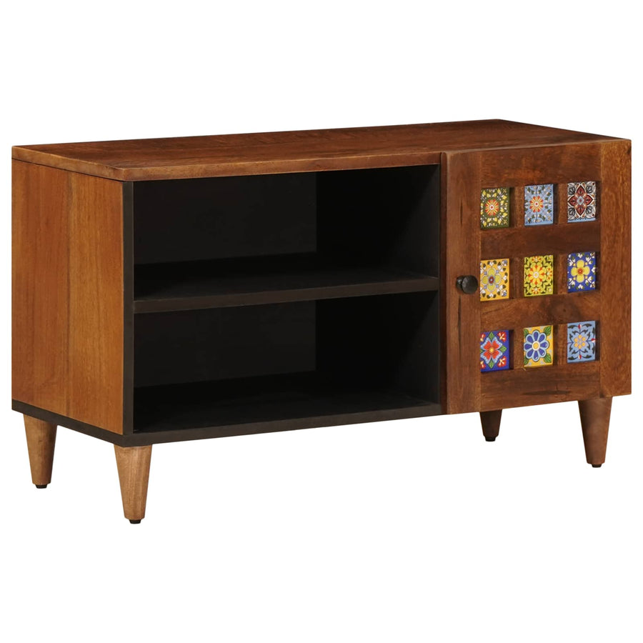 Tv-Kast 80 X 31,5 X 46 Cm Massief Mango Hout