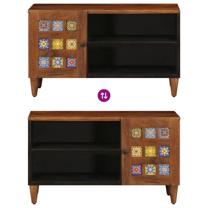 Tv-Kast 80 X 31,5 X 46 Cm Massief Mango Hout
