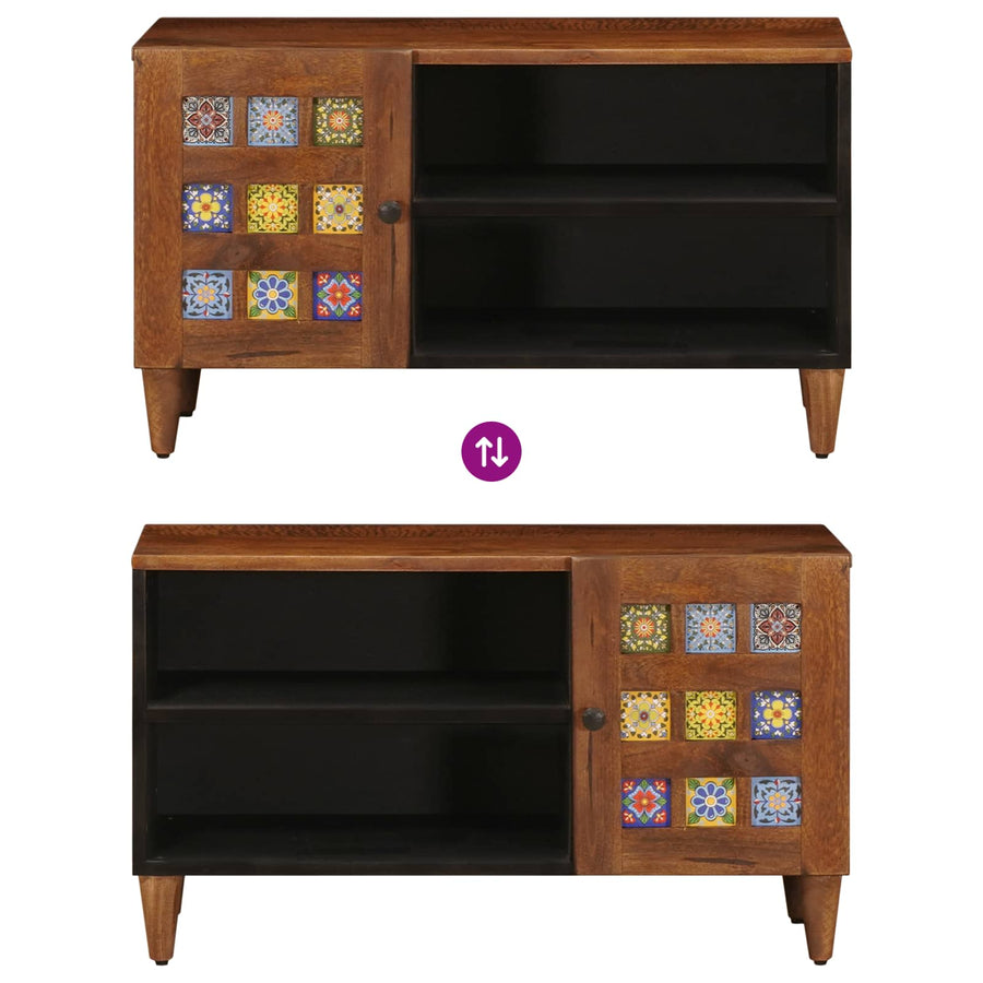 Tv-Kast 80 X 31,5 X 46 Cm Massief Mango Hout
