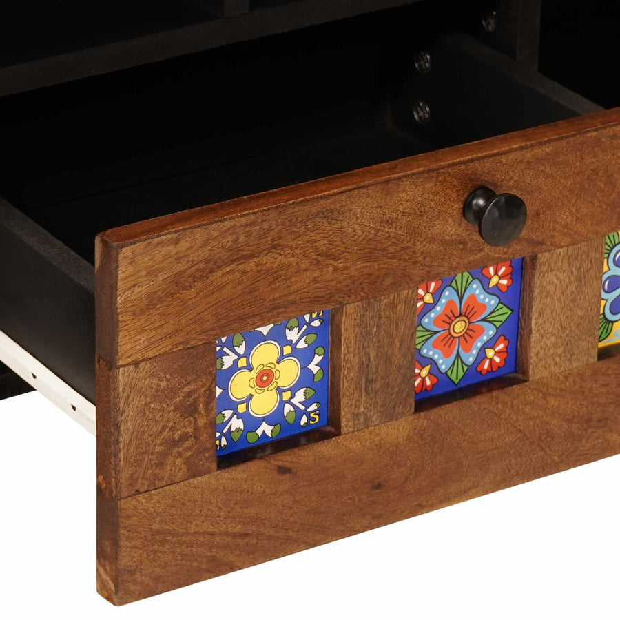Tv-Kast 100 X 33,5 X 46 Cm Massief Mango Hout