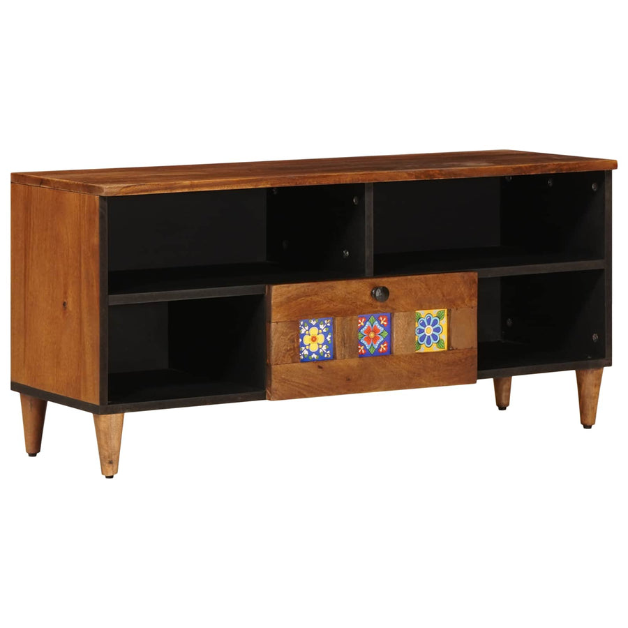 Tv-Kast 100 X 33,5 X 46 Cm Massief Mango Hout