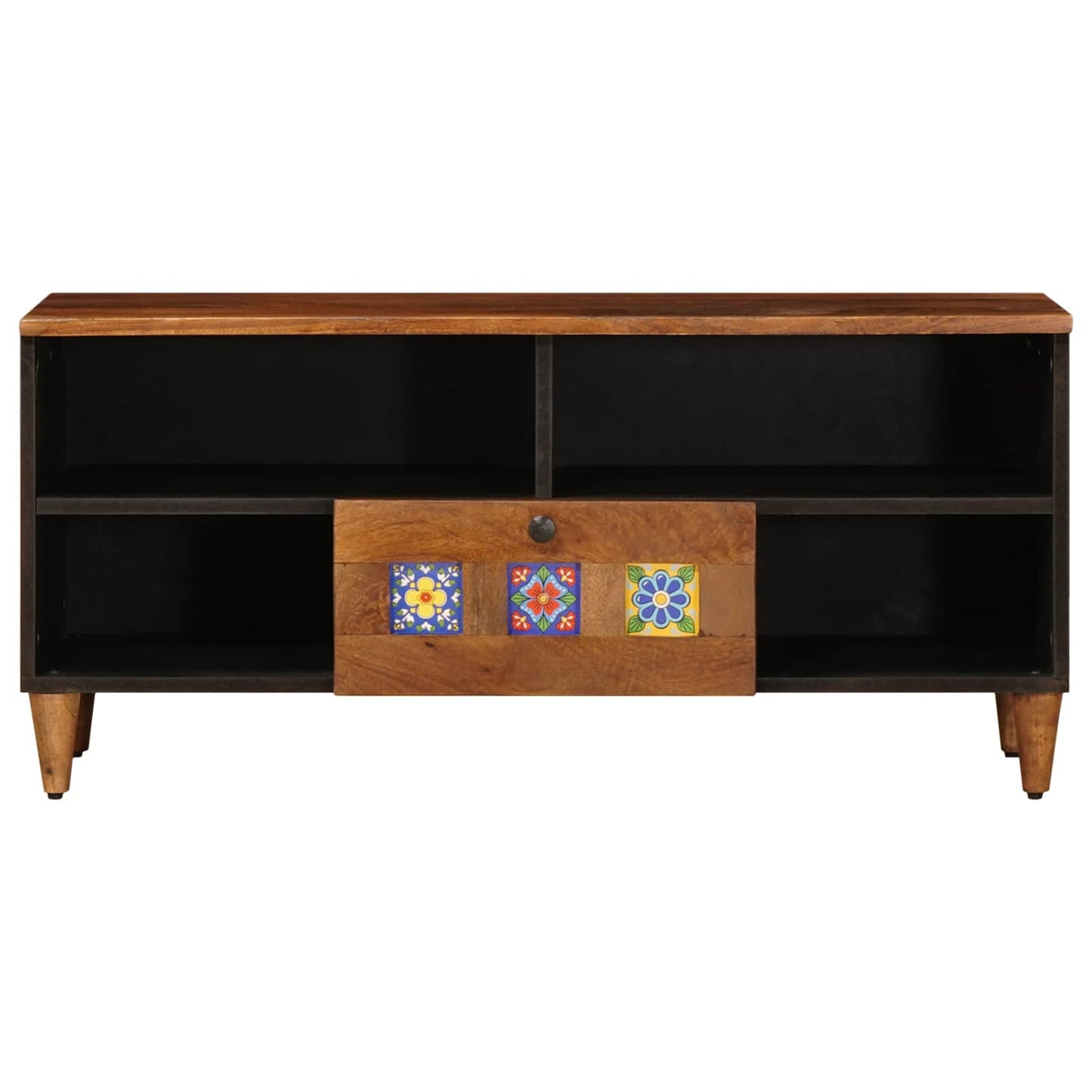 Tv-Kast 100 X 33,5 X 46 Cm Massief Mango Hout