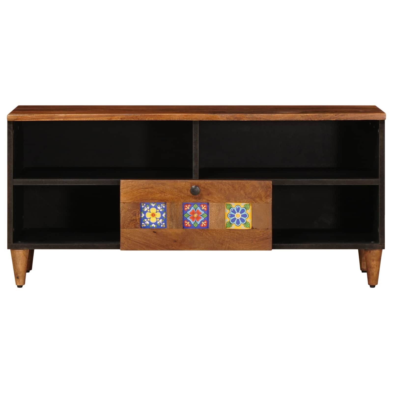 Tv-Kast 100 X 33,5 X 46 Cm Massief Mango Hout