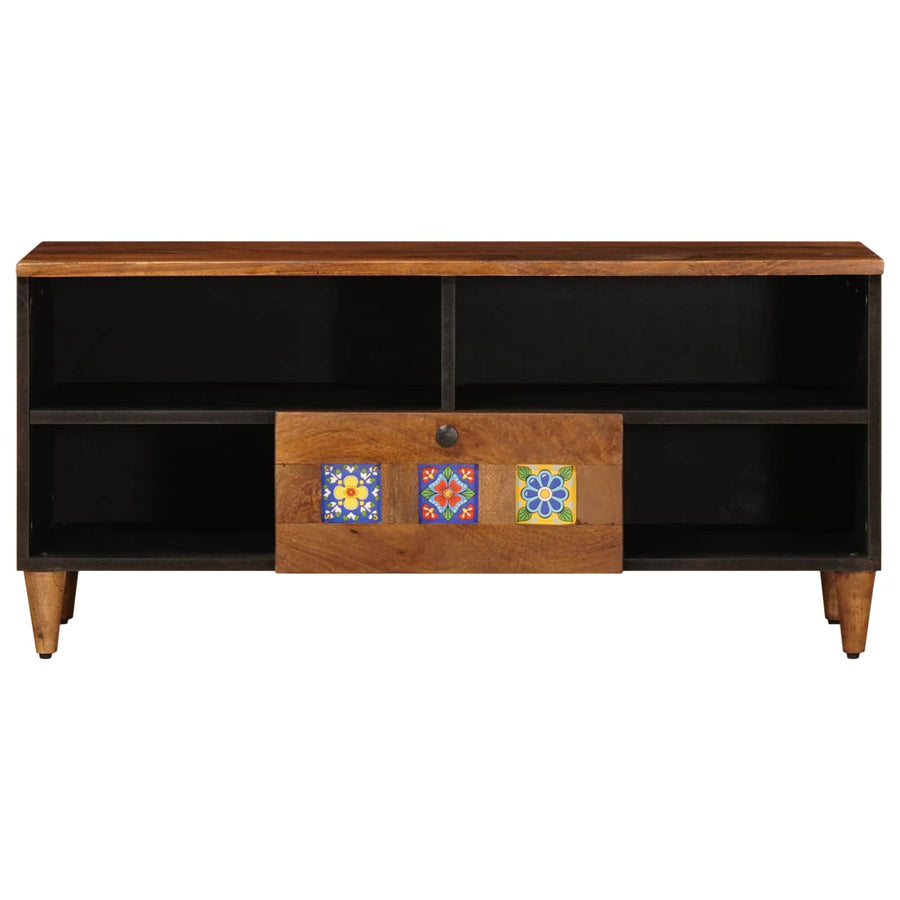 Tv-Kast 100 X 33,5 X 46 Cm Massief Mango Hout