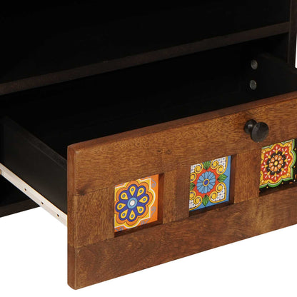 Tv-Kast 80 X 33,5 X 46 Cm Massief Mango Hout