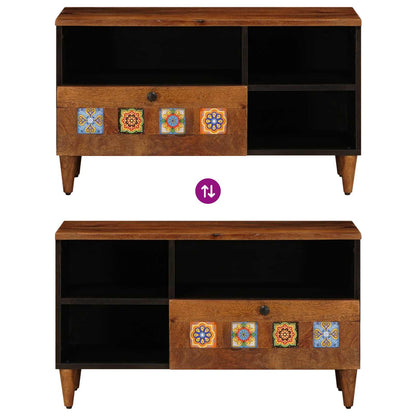 Tv-Kast 80 X 33,5 X 46 Cm Massief Mango Hout