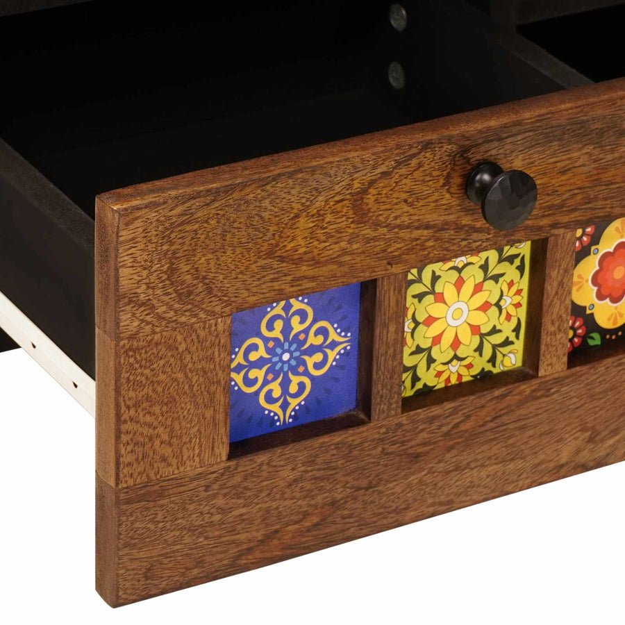 Tv-Kast 100 X 33,5 X 46 Cm Massief Mango Hout