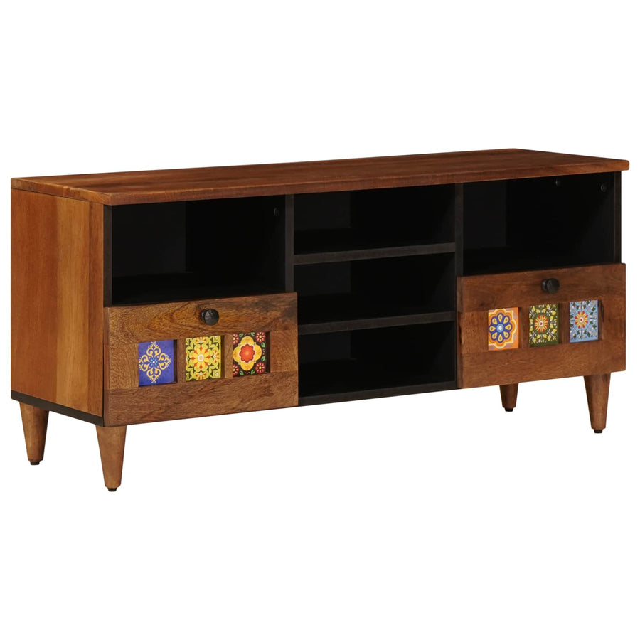 Tv-Kast 100 X 33,5 X 46 Cm Massief Mango Hout