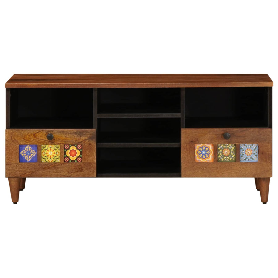 Tv-Kast 100 X 33,5 X 46 Cm Massief Mango Hout