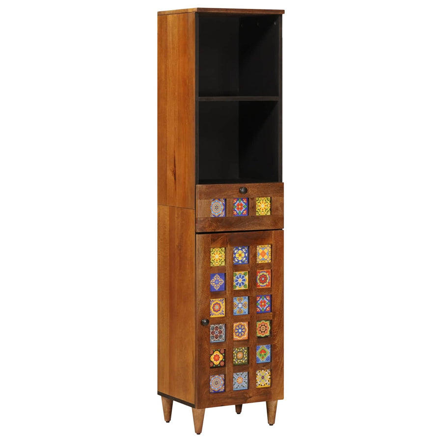 Badkamerkast Met Lade Met Plank 38 X 33,5 X 160 Cm