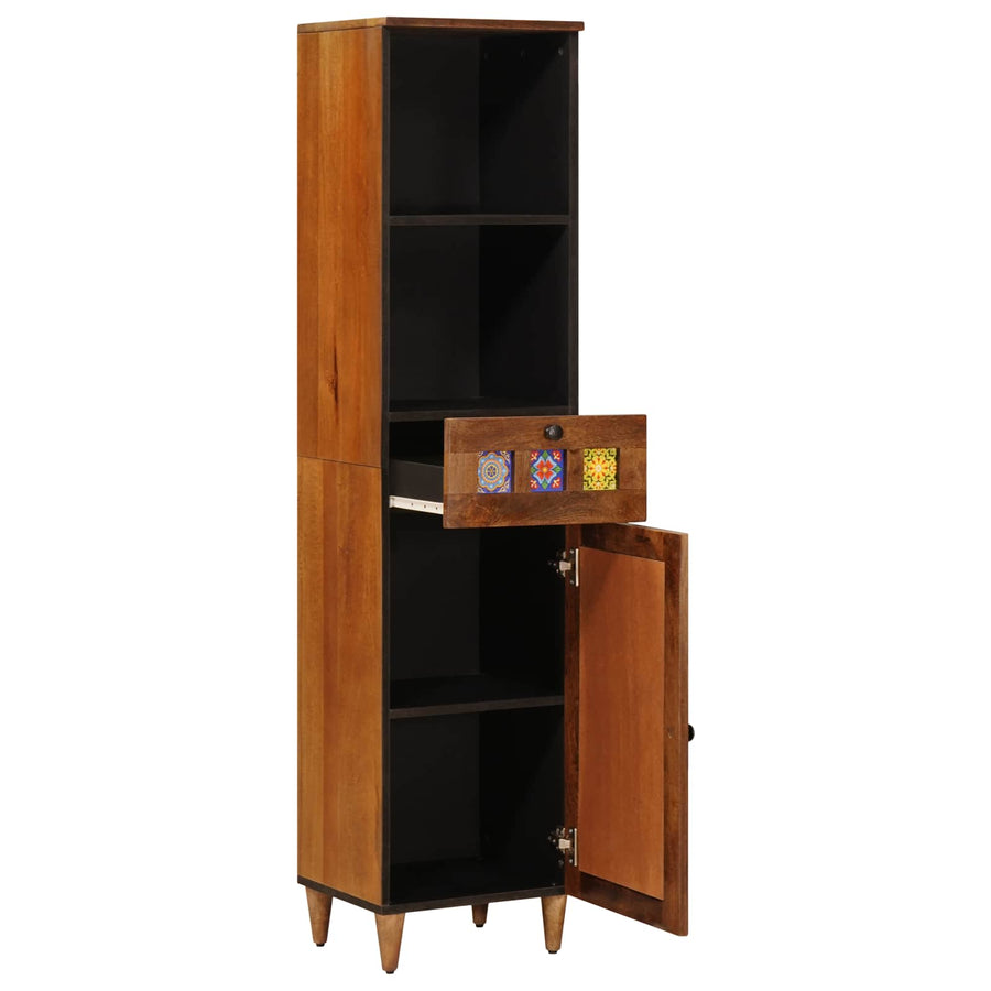 Badkamerkast Met Lade Met Plank 38 X 33,5 X 160 Cm