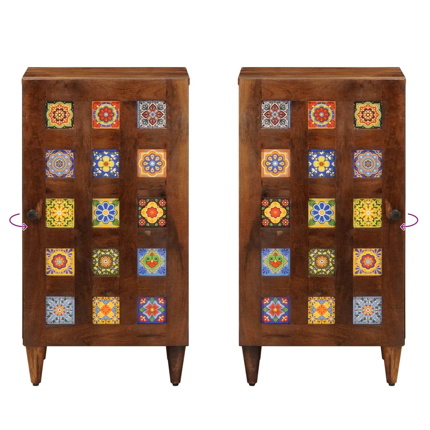 Dressoir 40 X 33,5 X 75 Cm Massief Mango Hout