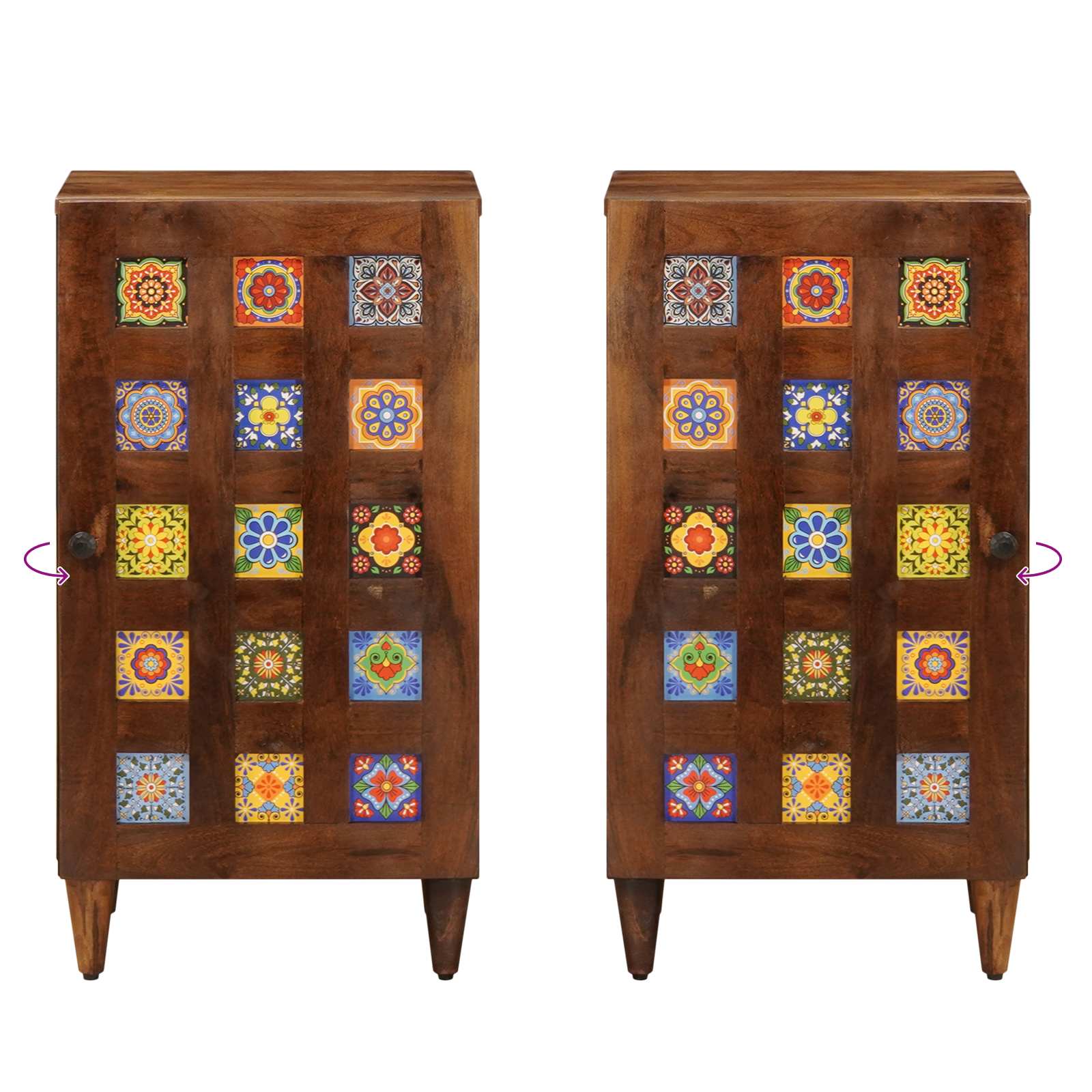 Dressoir 40 X 33,5 X 75 Cm Massief Mango Hout